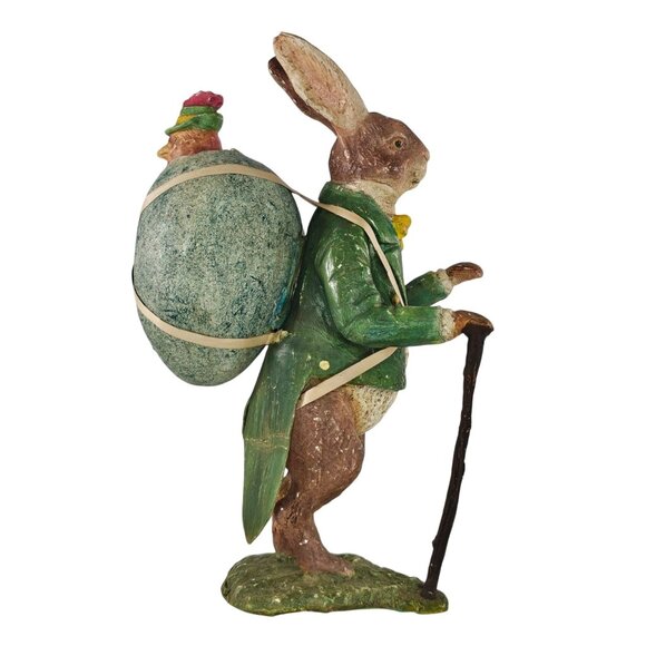 Bethany Lowe Bruce Elsass Homer Hare Easter Bunny Rabbit Folk Art Chicken Egg - Picture 1 of 8